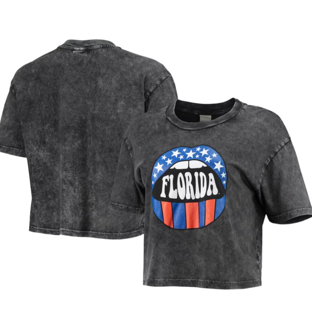 Florida Gators chicka-d Women's Mineral Wash Lips Short 'n Sweet T-Shirt
